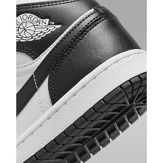 Air Jordan 1 Mid Panda White/White/Black