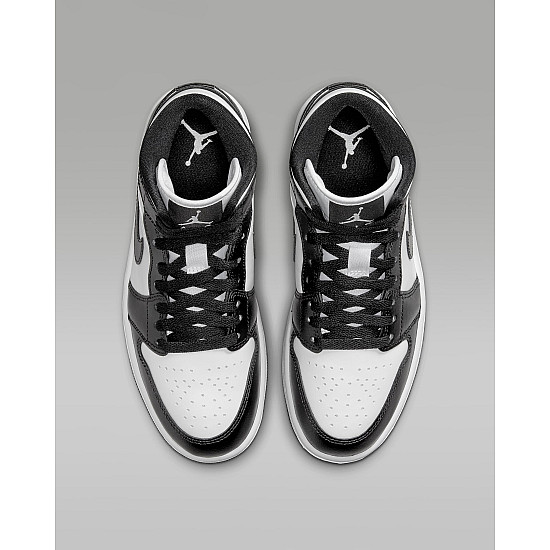 Air Jordan 1 Mid Panda White/White/Black