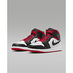 Air Jordan 1 Mid White/Black/Gym Red