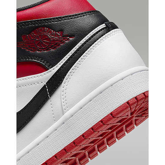 Air Jordan 1 Mid White/Black/Gym Red