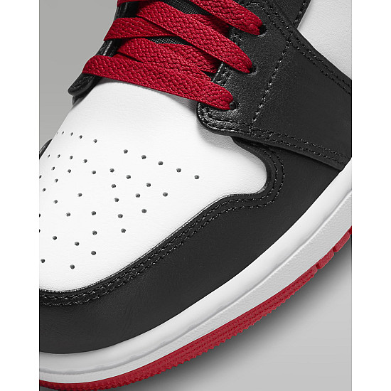 Air Jordan 1 Mid White/Black/Gym Red