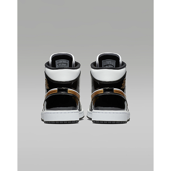 Air Jordan 1 Mid SE Black/White/Metallic Gold