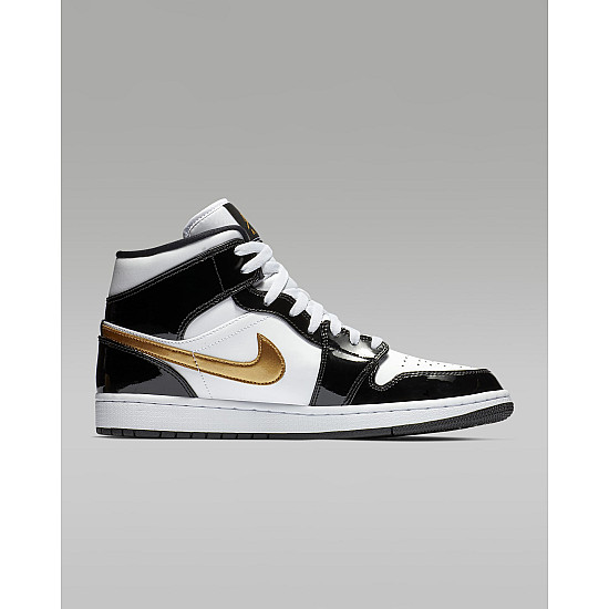 Air Jordan 1 Mid SE Black/White/Metallic Gold