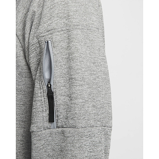 Nike Therma-FIT Full-Zip Fitness Top Dark Grey Heather/Particle Grey