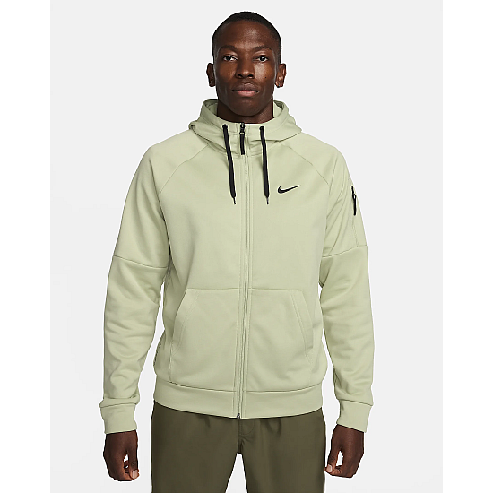 Nike Therma-FIT Full-Zip Fitness Top Olive Aura/Black